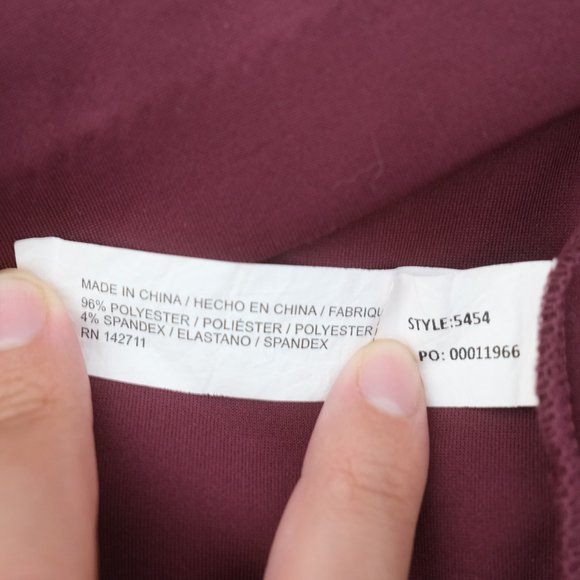 { Eloquii Dress } Plum Wine Tulip Sleeved Knee Length - Picture 9 of 9